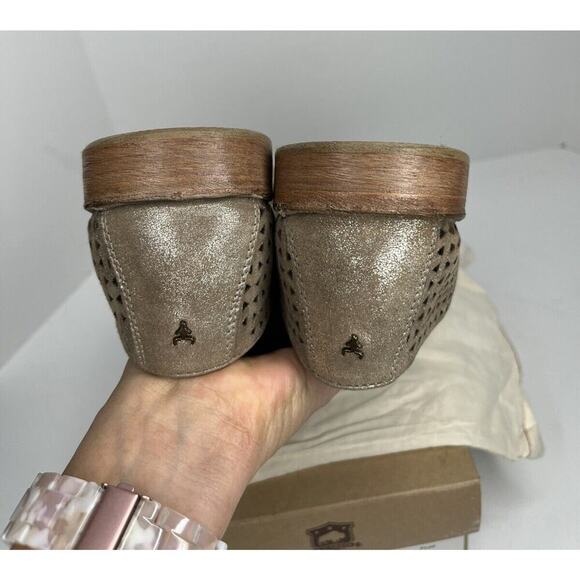 NWB Trask Leather Bronze Metallic Suede Ali Perf Casual Comfort Shoes US 10M - Picture 4 of 5